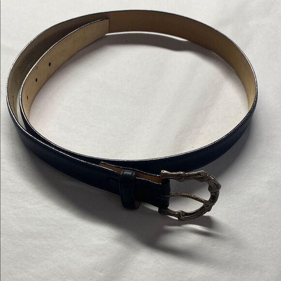 Tiffany and Co Sterling Buckle Vtg Blk Belt